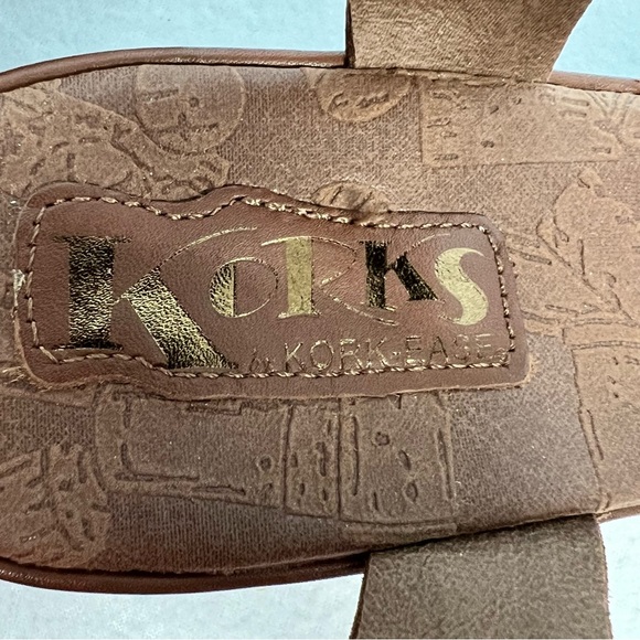 Korks by Kork-Ease Brenda leather sandals saddle color in box - Picture 4 of 14